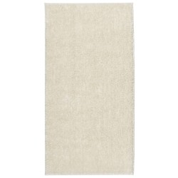 Teppich ISTAN Hochflor Glänzend Creme 100x200 cm