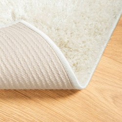 Teppich ISTAN Hochflor Glänzend Creme 100x200 cm