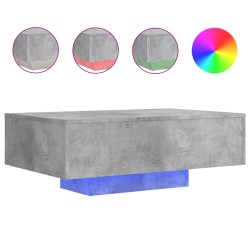 Couchtisch mit LED-Leuchten Betongrau 85x55x31 cm