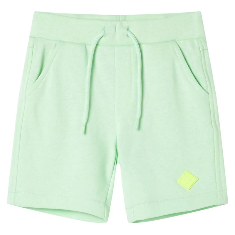 Kindershorts mit Kordelzug Knallgrün 116