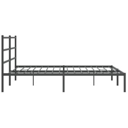 Bettgestell mit Kopfteil Metall Schwarz 200x200 cm