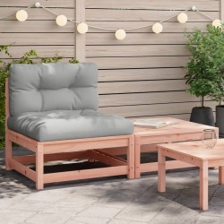 Gartensofa ohne Armlehnen mit Kissen und Hocker