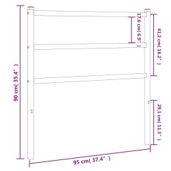 Kopfteil Metall Schwarz 90 cm