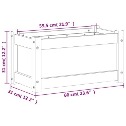 Pflanzkübel Wachsbraun 60x31x31 cm Massivholz Kiefer