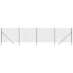 Maschendrahtzaun Anthrazit 2,2x10 m Verzinkter Stahl