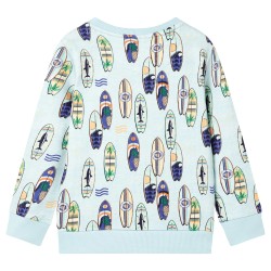 Kinder-Sweatshirt Hellblau Melange 140