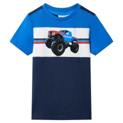 Kinder-T-Shirt Blau und Marineblau 116