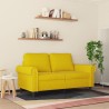 2-Sitzer-Sofa Gelb 120 cm Samt