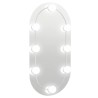 Spiegel mit LED-Leuchten 60x30 cm Glas Oval