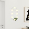 Spiegel mit LED-Leuchten 60x30 cm Glas Oval