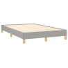 Boxspringbett mit Matratze Hellgrau 120x190 cm Stoff