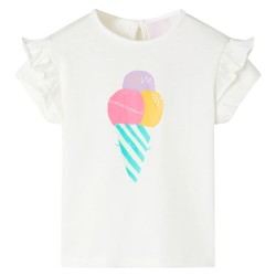 Kinder-T-Shirt Ecru 128