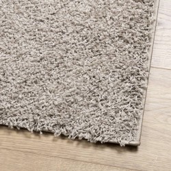 Shaggy-Teppich PAMPLONA Hochflor Modern Beige 160x160 cm