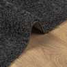 Teppich Shaggy Hochflor Modern Anthrazit 80x200 cm