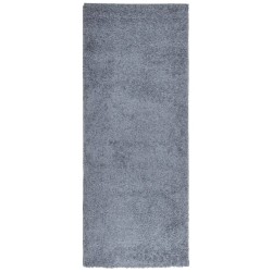 Teppich Shaggy Hochflor Modern Blau 80x200 cm