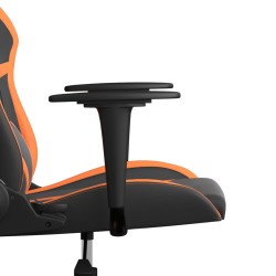 Gaming-Stuhl mit Massagefunktion Schwarz und Orange Kunstleder