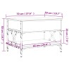 Couchtisch Grau Sonoma 70x50x50 cm Holzwerkstoff und Metall