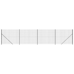 Maschendrahtzaun mit Bodenflansch Anthrazit 2x10 m