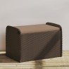 Sitzbank mit Stauraum & Kissen Braun 80x51x52 cm Poly Rattan