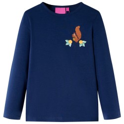 Kinder-Langarmshirt Marineblau 92