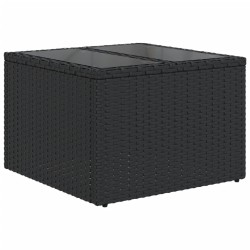 14-tlg. Garten-Sofagarnitur mit Kissen Schwarz Poly Rattan