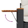 6-tlg. Garten-Sofagarnitur mit Kissen Schwarz Poly Rattan