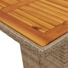 9-tlg. Garten-Essgruppe mit Kissen Beige Poly Rattan