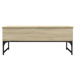 Couchtisch Sonoma-Eiche 100x50x40 cm Holzwerkstoff und Metall