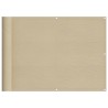 Balkon-Sichtschutz Beige 75x800 cm 100 % Polyester-Oxford