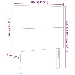 Kopfteile 2 Stk. Dunkelbraun 80x5x78/88 cm Stoff