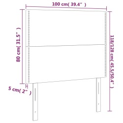 Kopfteile 2 Stk. Grau 100x5x78/88 cm Kunstleder