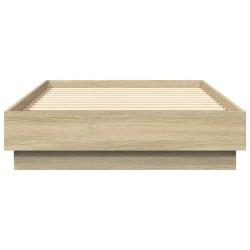 Bettgestell ohne Matratze Sonoma-Eiche 90x190 cm Holzwerkstoff