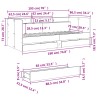 Tagesbett mit Schubladen ohne Matratze Sonoma-Eiche 75x190 cm