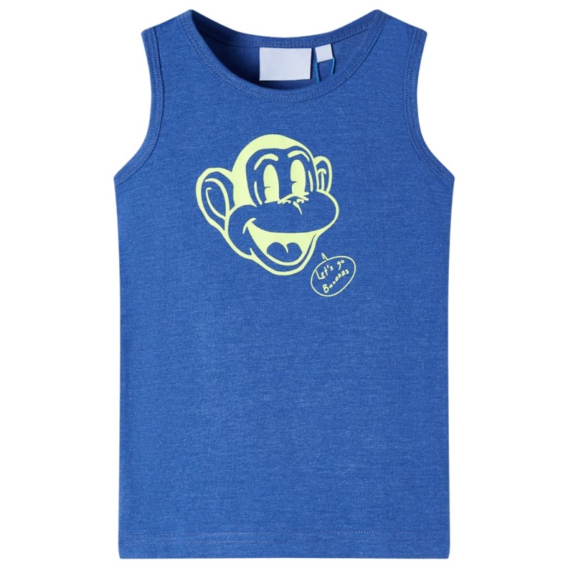 Kinder-Tanktop Blau Melange 104