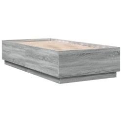 Bettgestell Grau Sonoma 75x190 cm Holzwerkstoff