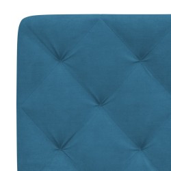 Bett mit Matratze Blau 140x200 cm Samt