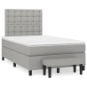 Boxspringbett mit Matratze Hellgrau 120x190 cm Stoff