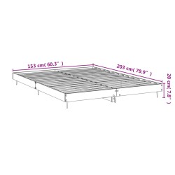 Bettgestell Grau Sonoma 150x200 cm Holzwerkstoff