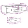 Tagesbett mit Schubladen ohne Matratze Grau Sonoma 90x190 cm