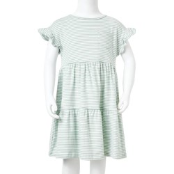 Kinderkleid mit Rüschenärmeln Minzgrün 116