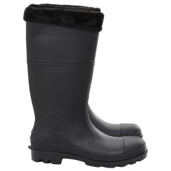 Gummistiefel mit Herausnehmbarem Innenfutter Schwarz Gr. 44 PVC