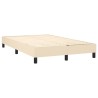 Boxspringbett mit Matratze & LED Creme 120x190 cm Stoff