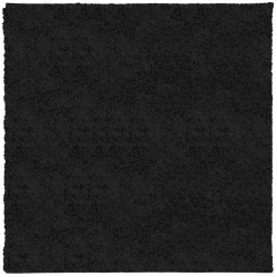 Shaggy-Teppich PAMPLONA Hochflor Modern Schwarz 160x160 cm