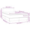 Boxspringbett mit Matratze & LED Dunkelgrau 120x190 cm Samt