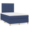 Boxspringbett mit Matratze Blau 120x190 cm Stoff