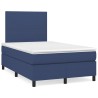 Boxspringbett mit Matratze Blau 120x190 cm Stoff