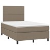 Boxspringbett mit Matratze Taupe 120x190 cm Stoff