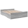 Bettgestell mit Schubladen Grau Sonoma 120x190 cm Holzwerkstoff