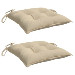 Stuhlkissen 2 Stk. Beige 40x40x7 cm Oxford-Gewebe