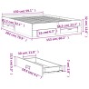 Bettgestell mit Schubladen Sonoma-Eiche 150x200cm Holzwerkstoff